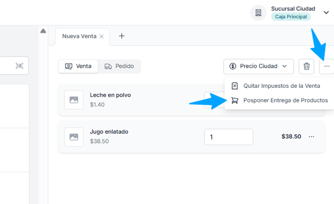 Posponer entrega